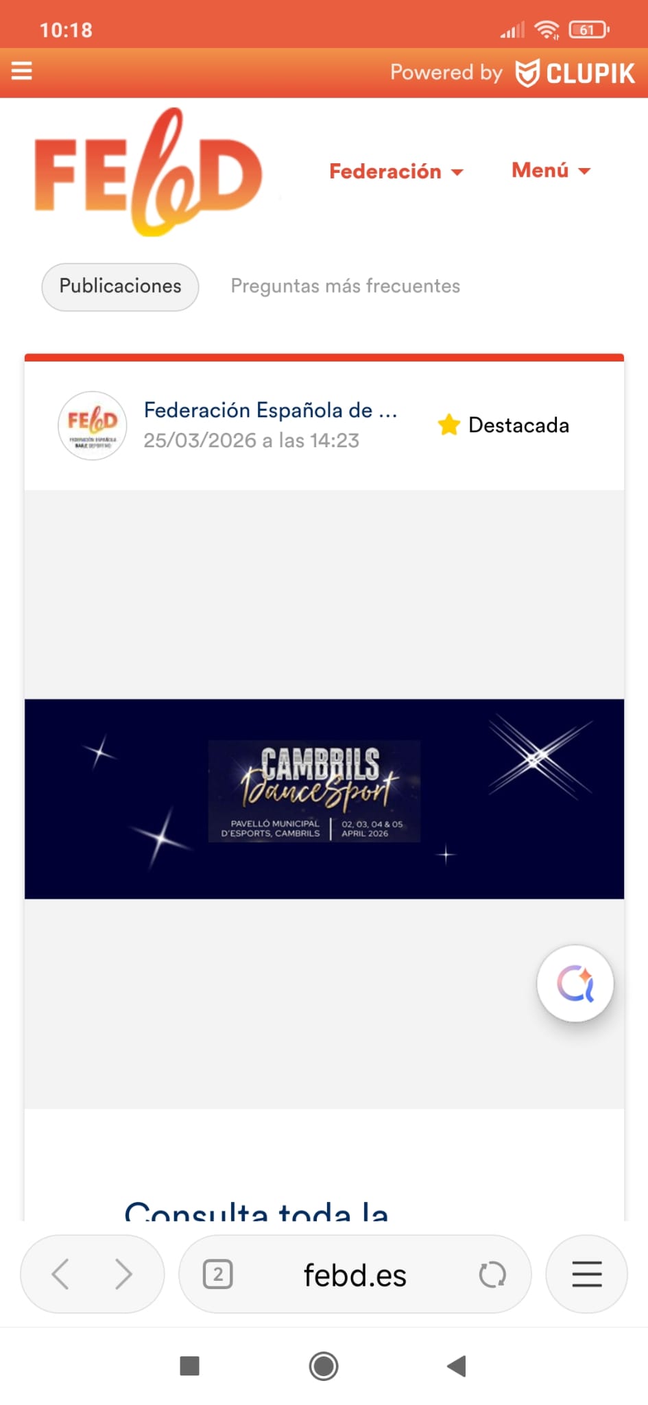 CAMPEONATO DE SELECCIONES AUTONOMICAS Y CAMPEONATO  DE STANDARD  CELEBRADO  DEL 02 -05 ABRIL EN  CAMBRILS