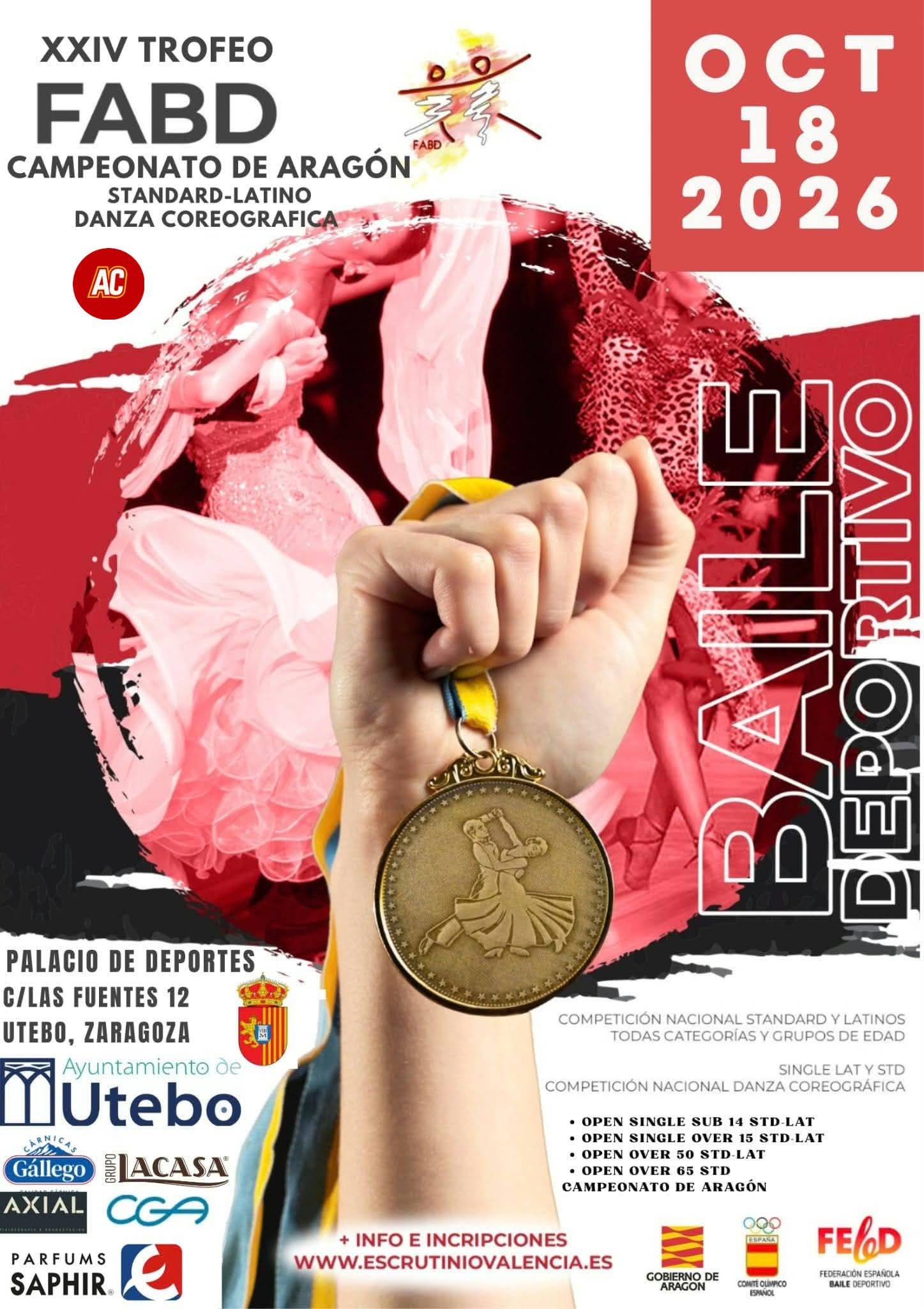ESTE FIN DE SEMANA SE CELEBRA CAMPEONATO DE ARAGON DE LATINOS,STANDARD Y DANZA COREOGRAFICA