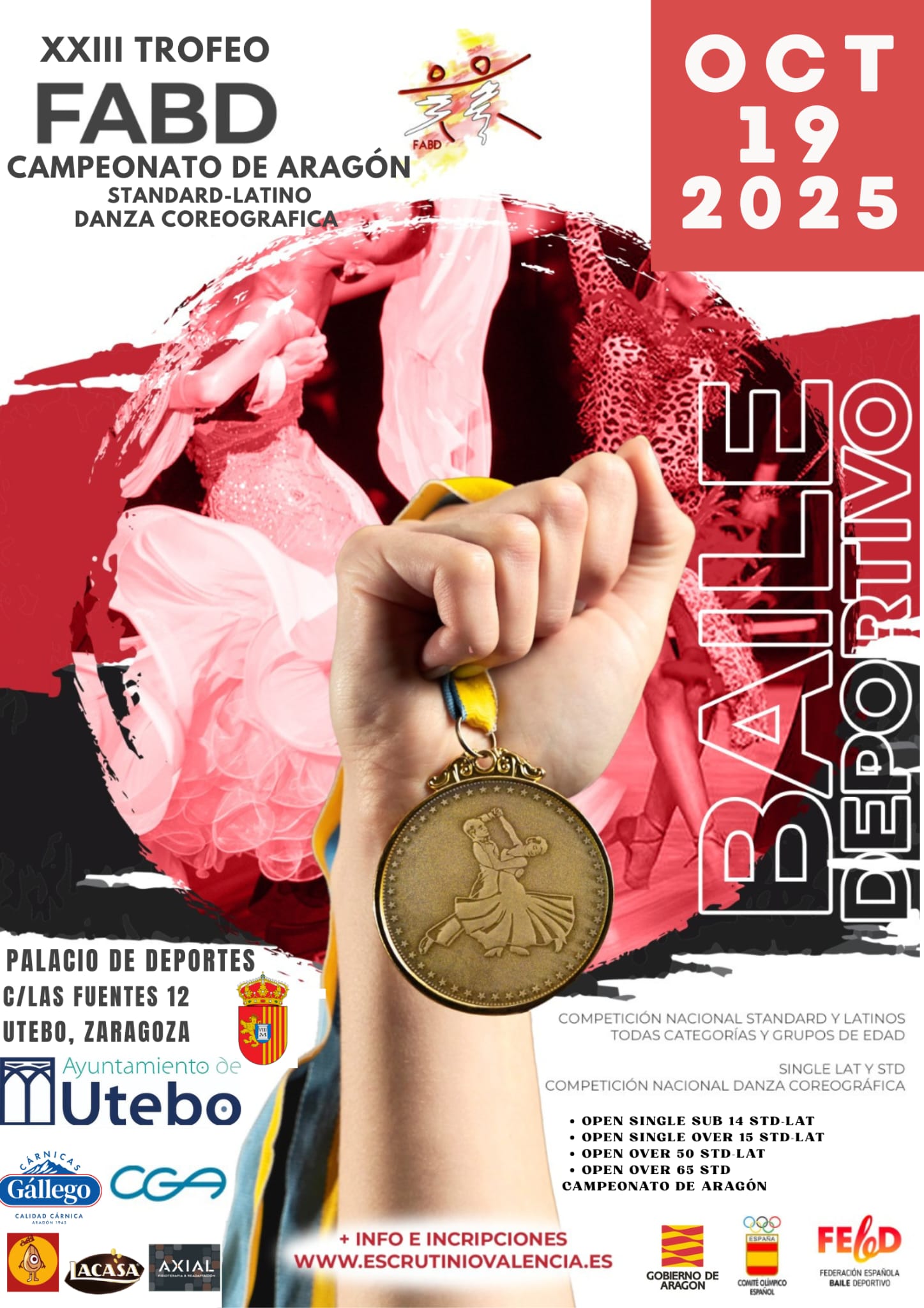 RESUMEN DE CAMPEONATO  ARAGON  DE BAILE DEPORTIVO  19/10/2025